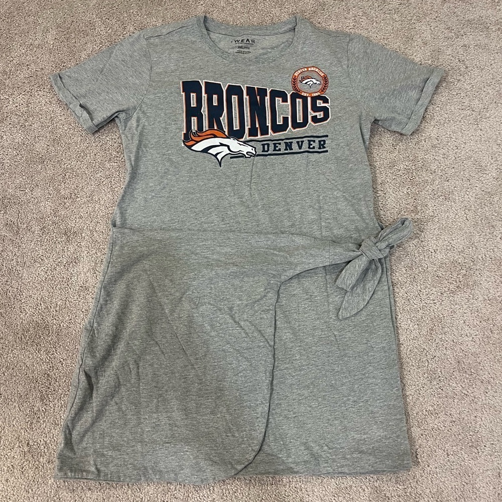 WEAR by Erin Andrews Denver Broncos Knotted T-Shirt Dress